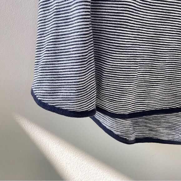 360 Sweater Cotton Racer Back Navy Striped Tank M - Picture 9 of 14